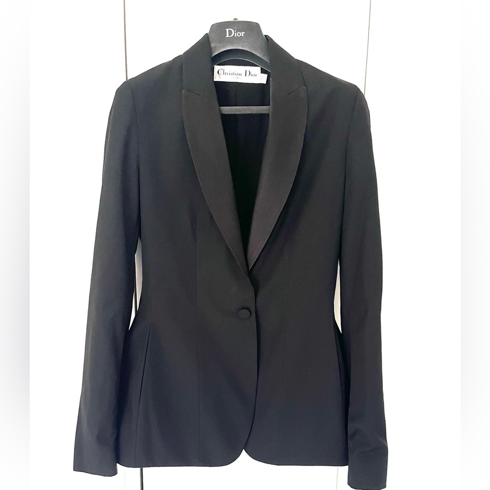 Dior Black Shawl Collar Blazer Tailored Fit